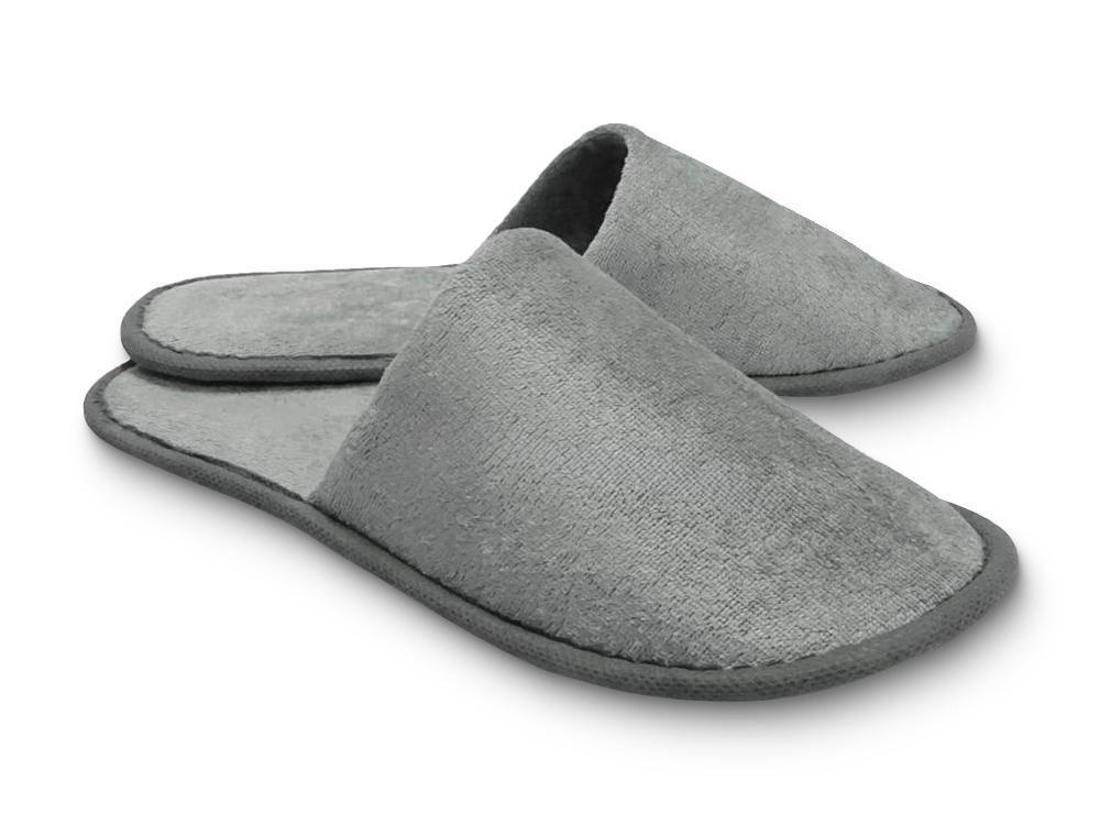 Pantofle s uzavřenou špičkou, 30 cm, šedé